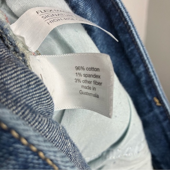 Lane Bryant distressed high rise girlfriend straight jeans signature fit size 24 - Picture 7 of 9